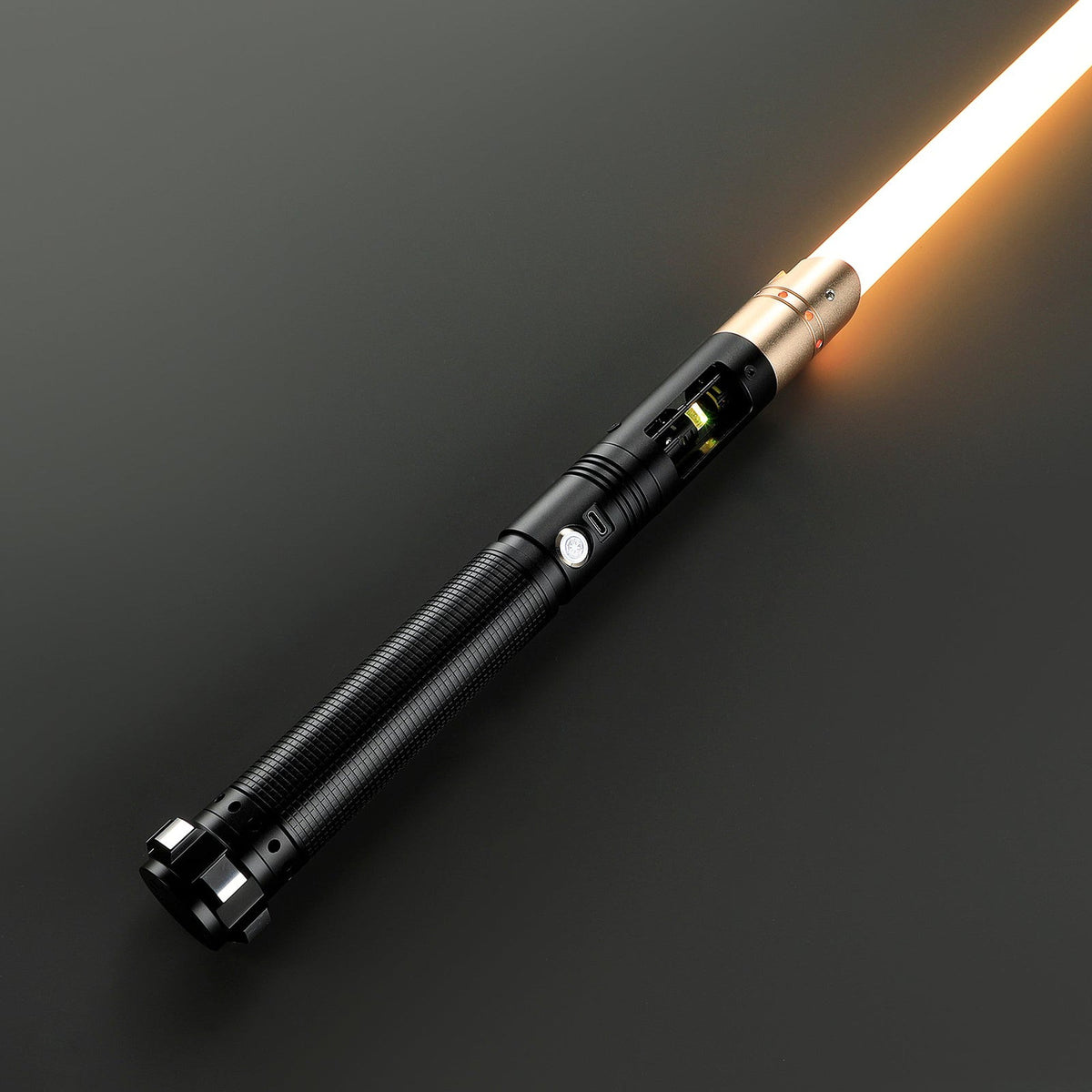 Kyber lightsaber with visible crystal chamber